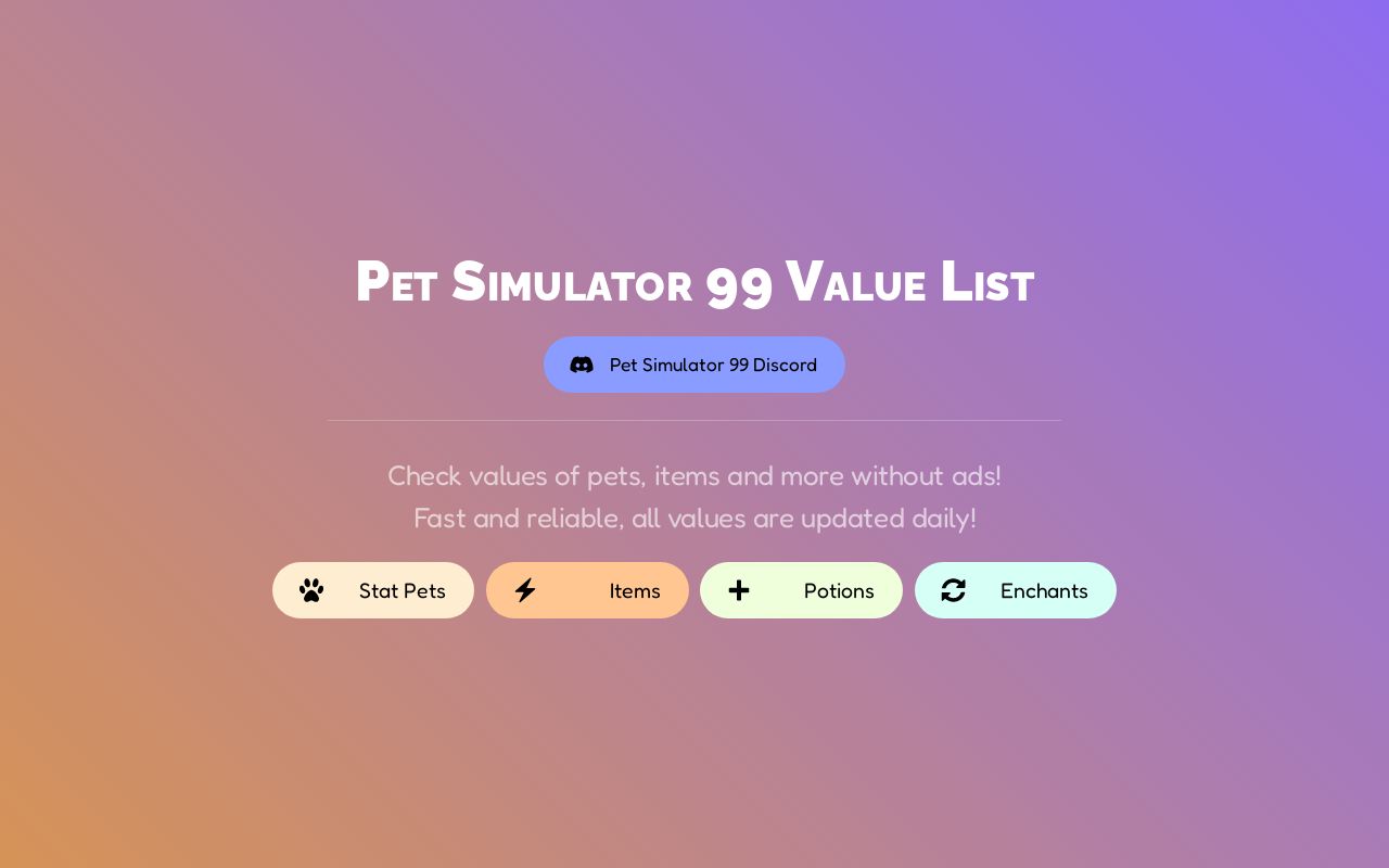 Pet Simulator 99 Value List: Best PS99 Values for December